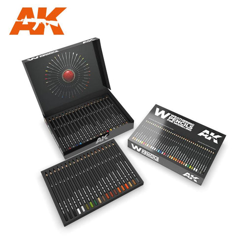 AK Interactive Weathering Pencils: Watercolor Deluxe Edition Box Set (37 Colors)