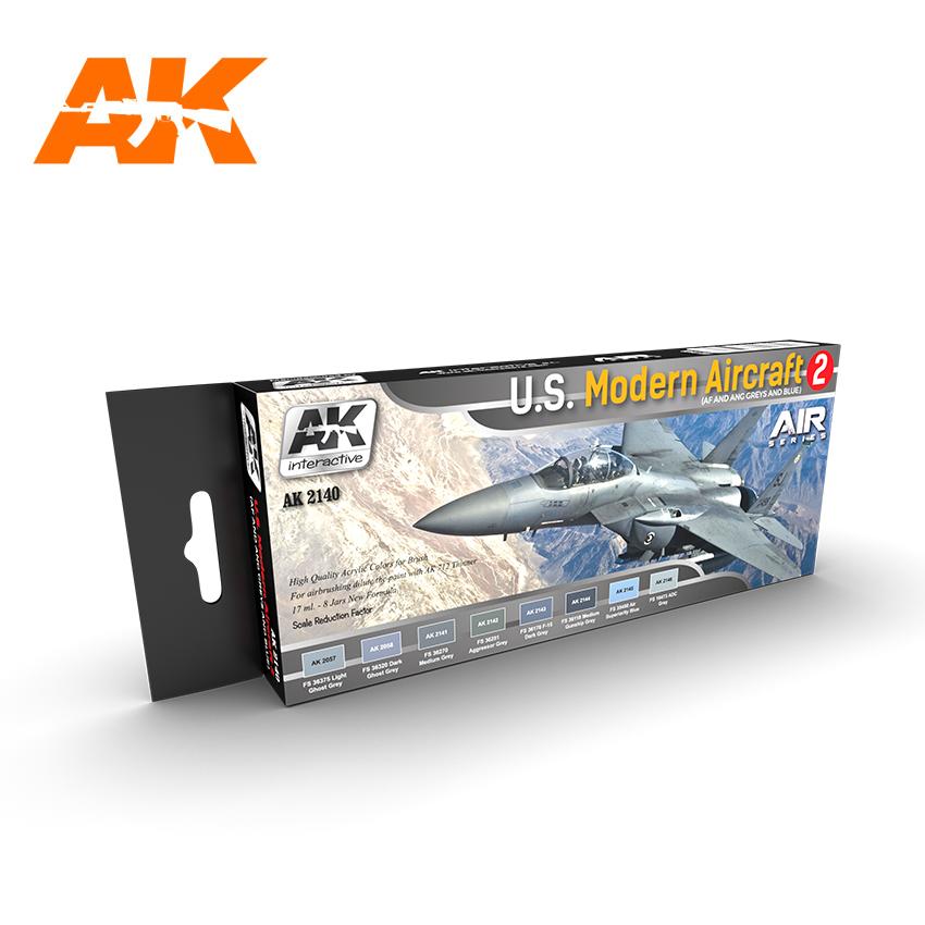 AK Interactive Air Series: US Modern Aircraft 2 Acrylic Paint Set (8 C –  Model Airplane Depot