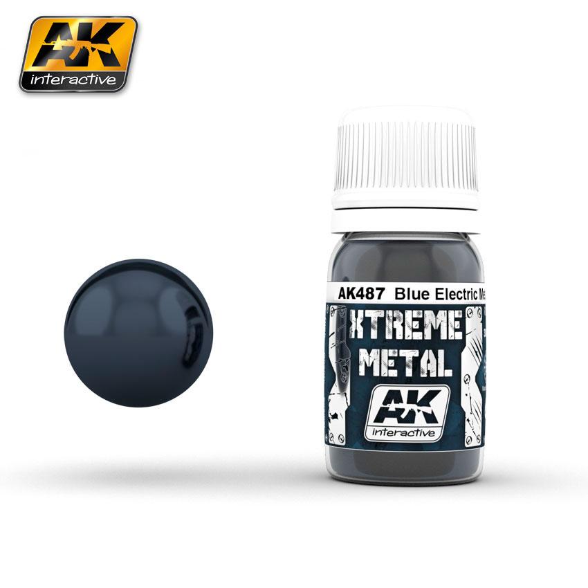 AK Interactive Xtreme Metal Blue Electric Metallic Paint 30ml Bottle