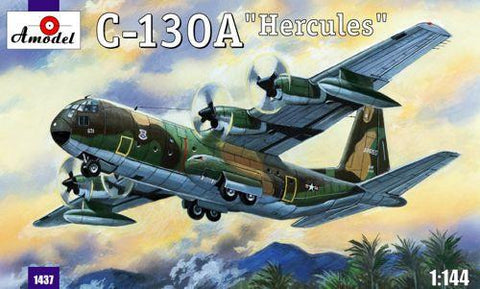 A Model 1/144 C130A Hercules USAF Tactical Transport Aircraft Kit