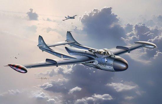 Cyber-Hobby Aircraft 1/72 Sea Venom FAW21 Royal Navy Fighter Kit