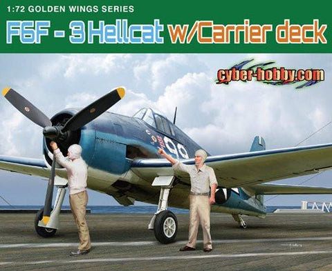 Cyber-Hobby Aircraft 1/72 F6F3 Hellcat Fighter w/Carrier Deck Section Kit