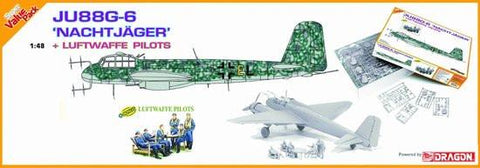 Cyber-Hobby Aircraft 1/48 Ju88G6 Nachtjager Fighter w/6 Pilots Kit