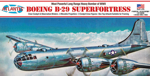 Atlantis Models 1/120 WWII B29 Superfortress Long Range Heavy Bomber (formerly Revell) Kit