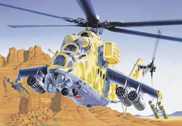Italeri Aircraft 1/72 MIL24 Hind D/E Helicopter Kit