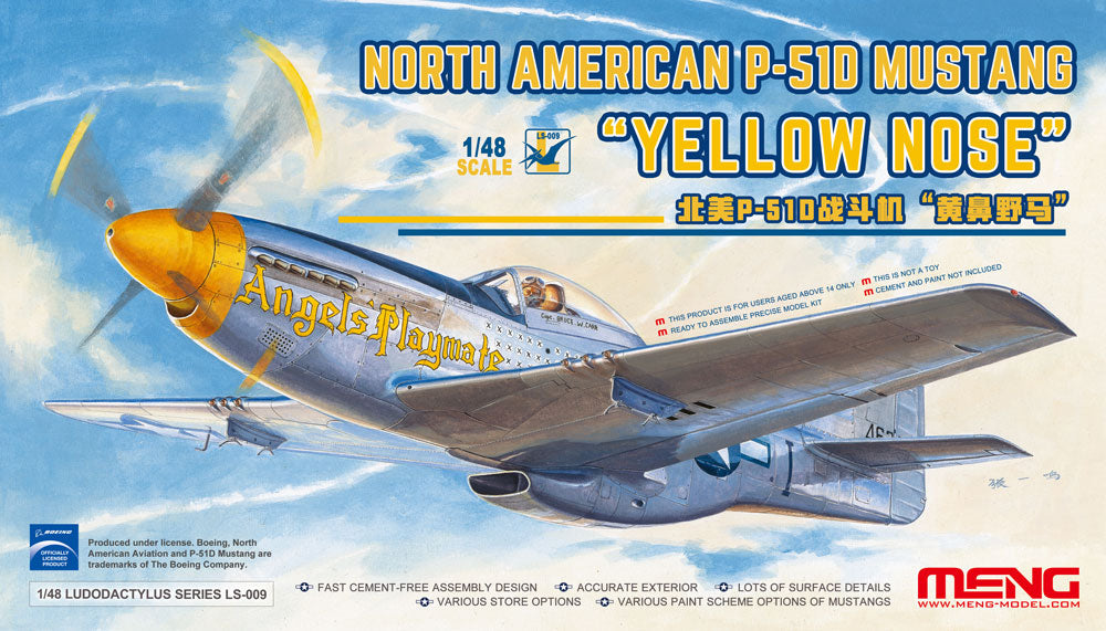 Meng 1/48 P51D Mustang Yellow Nose Fighter Kit