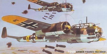Lindberg 1/72 Dornier Do17Z WWII German Bomber Kit