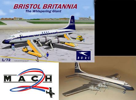 Mack-2 Aircraft 1/72 Bristol Britannia BOAC Airliner Kit