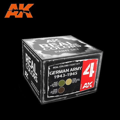 AK Interactive Real Colors: German Army 1943-1945 Acrylic Lacquer Paint Set (3) 10ml Bottles
