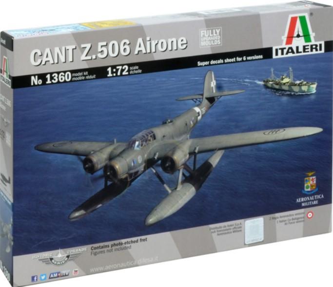 Italeri Aircraft 1/72 Cant Z506 Airone Triple Engine Floatplane Kit