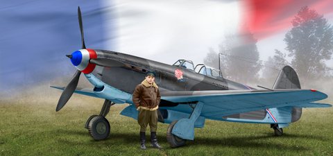 ICM 1/32 Normandy-Neiman Plane of Marcel Lefevre (Yak-9T with Marcel Lefevre Figure)