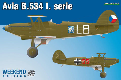 Eduard 1/72 Avia B534 I Serie Aircraft Wkd Edition Kit