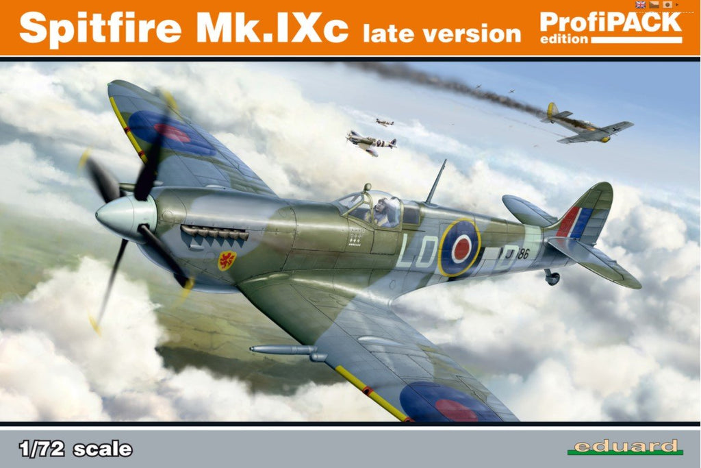 Eduard Aircraft 1/72 Spitfire MkIXc Late Version Fighter Profi-Pack Kit