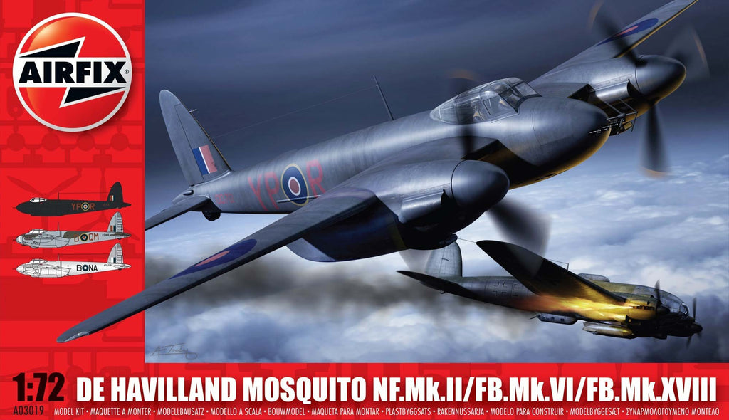 Airfix 1/72 DeHavilland Mosquito MK II/VI/XVIII Aircraft Kit