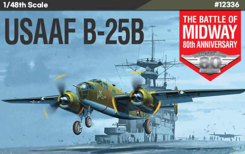 Academy 1/48 B25B USAAF Bomber Battle of Midway 80th Anniversary Kit