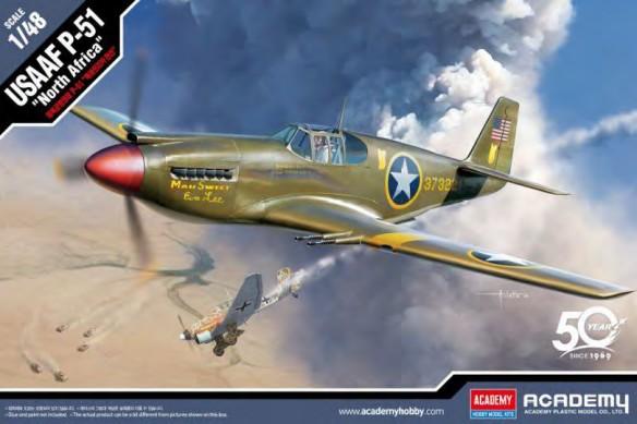 Academy 1/48 P51 USAAF Fighter North Africa Kit
