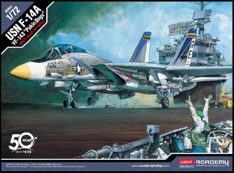 Academy Aircraft 1/72 F14A VF143 Pukin Dogs USN Fighter (New Tool) Kit