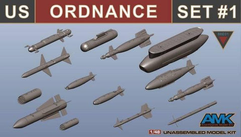AMK Models Aircraft 1/48 US Ordnance Weapons Set for F14D #88007 Kit