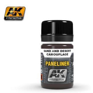 AK Interactive Air Series: Panel Liner Sand & Desert Camouflage Enamel Paint 35ml Bottle