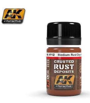 AK Interactive Medium Rust Crusted Deposits Enamel Paint 35ml Bottle