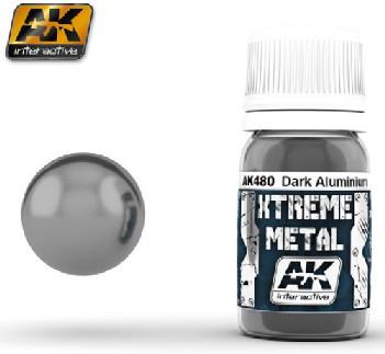 AK Interactive Xtreme Metal Dark Aluminum Metallic Paint 30ml Bottle