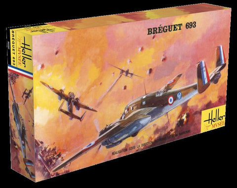 Heller Aircraft 1/72 Breguet 693/2 WWII French Ground Attack Aircraft 60th Anniversary Ltd Re-Edition Kit