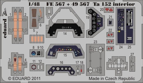 Eduard Details 1/48 Aircraft - Ta152 for HBO (Painted Self Adhesive)