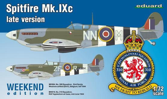 Eduard Aircraft 1/72 Spitfire Mk IXc Late Version Fighter Weekend Edition Kit