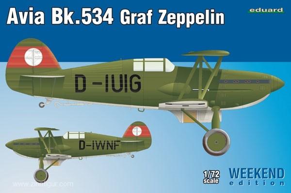 Eduard Aircraft 1/72 Avia Bk534 Graf Zeppelin Aircraft Wkd Edition Kit
