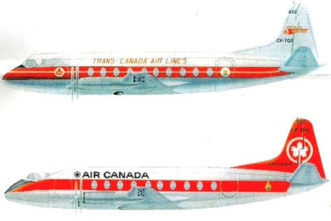 Glencoe Aircraft 1/96 Vickers Viscount Airliner w/TCA & Air Canada Markings Ltd. Edition Kit