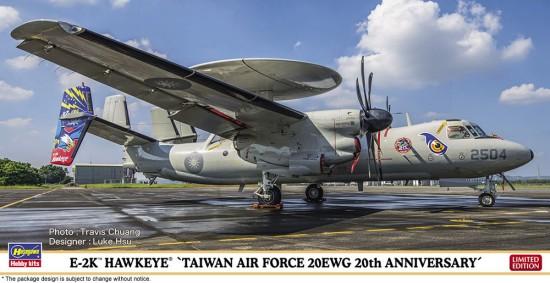 Hasegawa Aircraft 1/72 E2K Hawkeye 20EWG 20th Anniversary Taiwan Air Force Aircraft Ltd Edition Kit