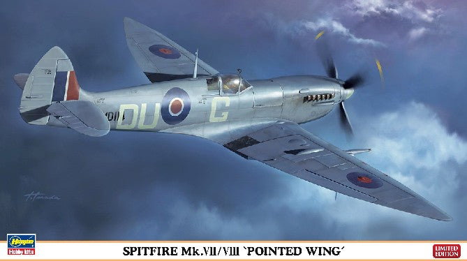 Hasegawa Aircraft 1/48 Spitfire Mk VII/VIII Pointed Wing RAF Fighter (Ltd Edition) (Re-Issue) Kit