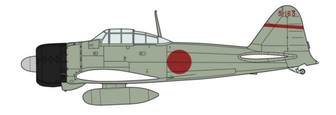 Hasegawa Aircraft 1/48 Mitsubishi A6M2a Zero Type 11 12thFG Fighter Kit