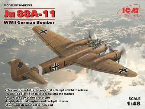 ICM Aircraft 1/48 WWII German Ju88A11 Bomber Kit