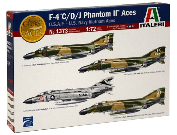 Italeri 1/72 F4C/D/J Phantom II Aces USAF/USN Vietnam Fighter Kit