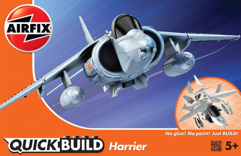 Airfix 1/72 Quick Build BAe Harrier Aircraft Snap Kit