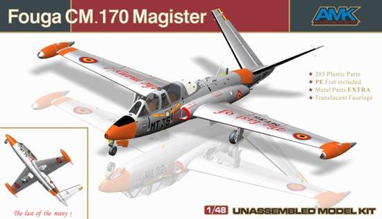 AMK Models Aircraft 1/48 Fouga CM170 Magister 2-Seater French Jet Trainer Kit