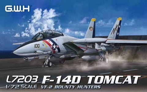 Lion Roar Aircraft 1/72 USN F14D Tomcat VF2 Bounty Hunters Fighter Kit