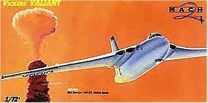 Mach-2 Aircraft 1/72 Vickers Valiant British Atomic Bomber Kit