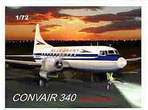 Mach-2 Aircraft 1/72 Convair 340 Allegheny Pug Nose Commercial Airliner Kit