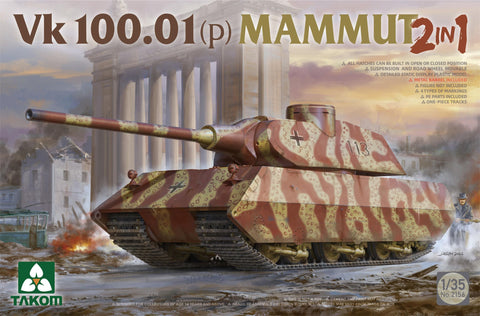 Takom 1/35 Vk 100.01(p) Mammut Tank (2 in 1) Kit