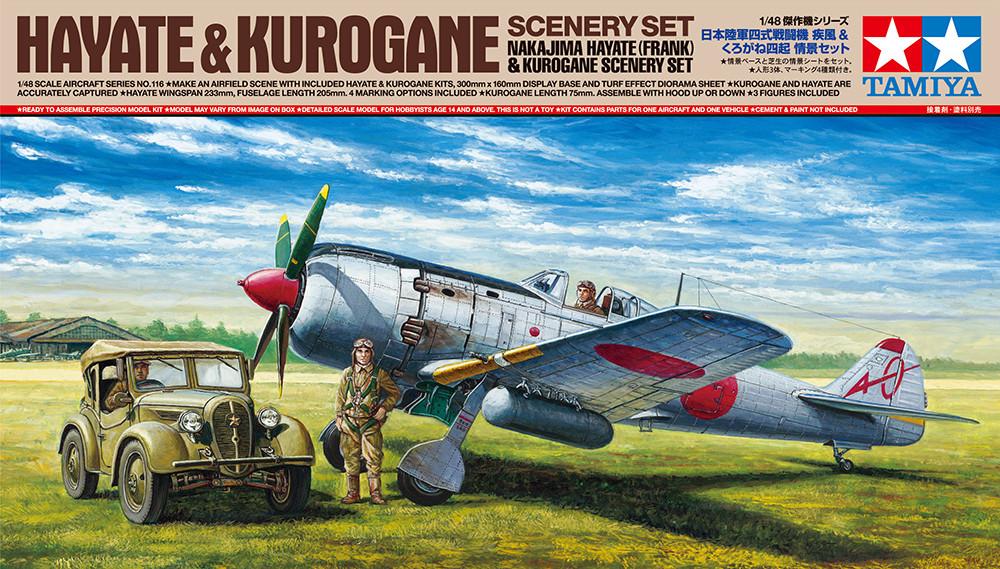 Tamiya Aircraft 1/48 Nakajima Hayate (Frank) & Kurogane Kit Scenery Set