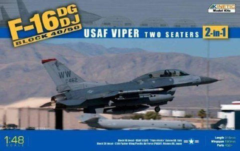 Kinetic Aircraft 1/48 F16DG/DJ Block 40/50 US Air Force Viper Fighting Falcon Kit