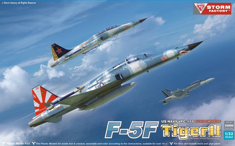 Storm Factory 1/32 F5F Tiger II VFC111 Sundowners Two-Seater US Navy Trainer Fighter Kit