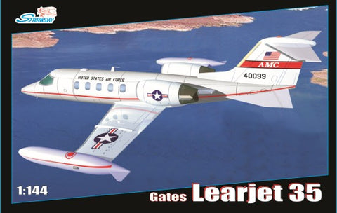 Stransky 1/144 Gates Learjet 35 Aircraft (USAF, Austria Air Ambulance, Germany GFD) Kit