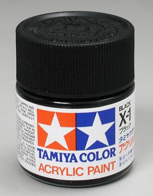Tamiya Acrylic X1 Gloss Black 23 ml Bottle
