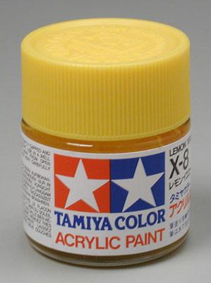 Tamiya Acrylic X8 Gloss Lemon Yellow 23 ml Bottle