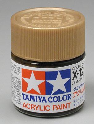 Tamiya Acrylic X12 Gloss Gold Leaf 23 ml Bottle