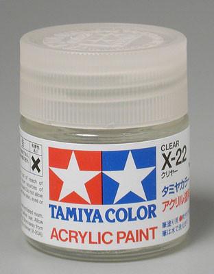 Tamiya Acrylic X22 Gloss Clear 23 ml Bottle