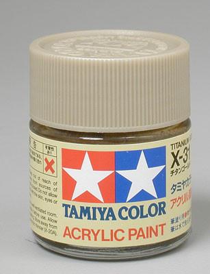 Tamiya Acrylic X31 Gloss Titanium Gold 23 ml Bottle